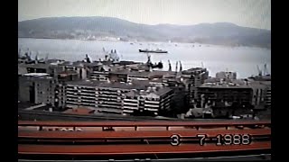 Vigo, la estación y la ría en 1988