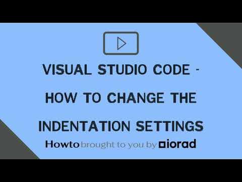 Visual Studio Code - How to change the indentation settings - YouTube