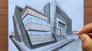 How to Draw a House in Two-Point Perspective Step-by-step