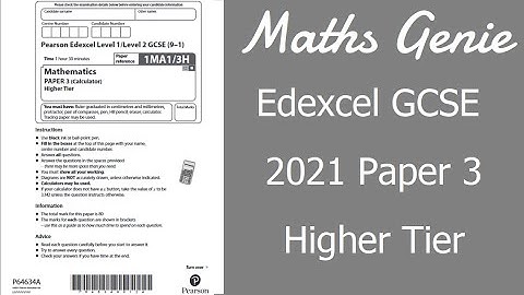 Edexcel GCSE Maths November 2021 Paper 3 Higher Exam Paper Walkthrough