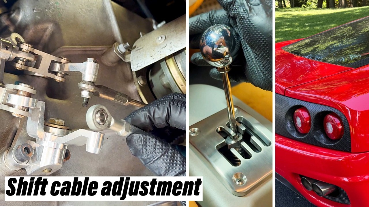 Ferrari 360 Manual Shift Cable Adjustment (Conversion Car) - YouTube