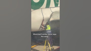 Frontier WORKER gaat viraal vanwege het afplakken van een vliegtuig 🚨✈️ | Is dit veilig?!