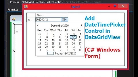 How to add DatetimePicker Control into dataGridView in C# Windows Form
