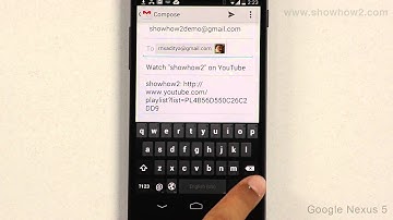 Google Nexus 5 - YouTube:Share A Video Through Gmail