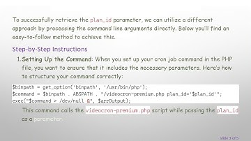 How to Pass Parameters to a PHP Cron Job in PHPVibe