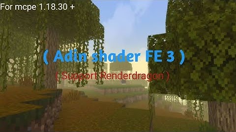 Adin shader FE 3 || Support Renderdragon || ( 1.18.30 +)