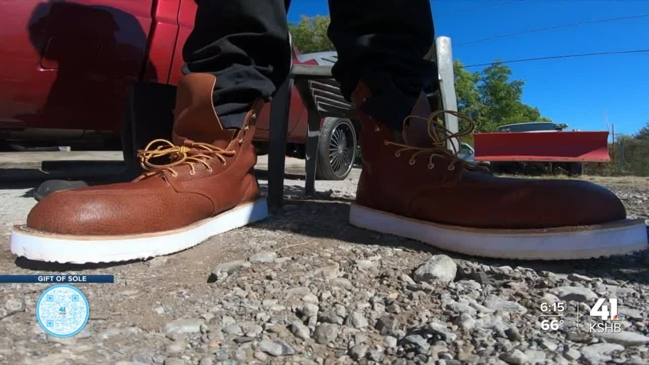 KSHB 41, Kansas City shoemakers give the 'Gift of Sole' to man with