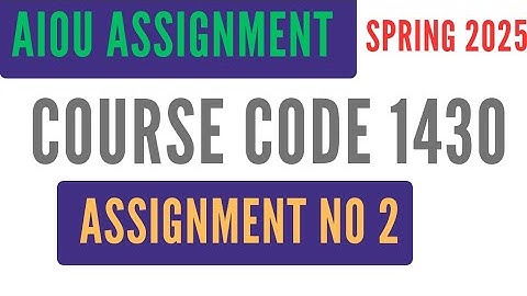 AIOU Code 1430 Solved Assignment No. 2 | Spring 2025 | Business Statistics | Level: BBA, B.Com, BA