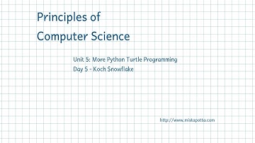 CS Principles - Unit 5 Day 5 - Koch