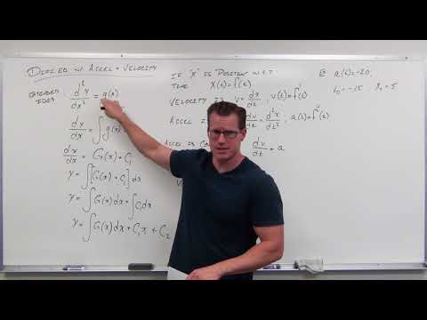 Differential Equations with Velocity and Acceleration (Differential Equations 7)