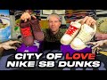  nike sb city of love dunk low  light bone and burgundy crush   unboxing  shoe review