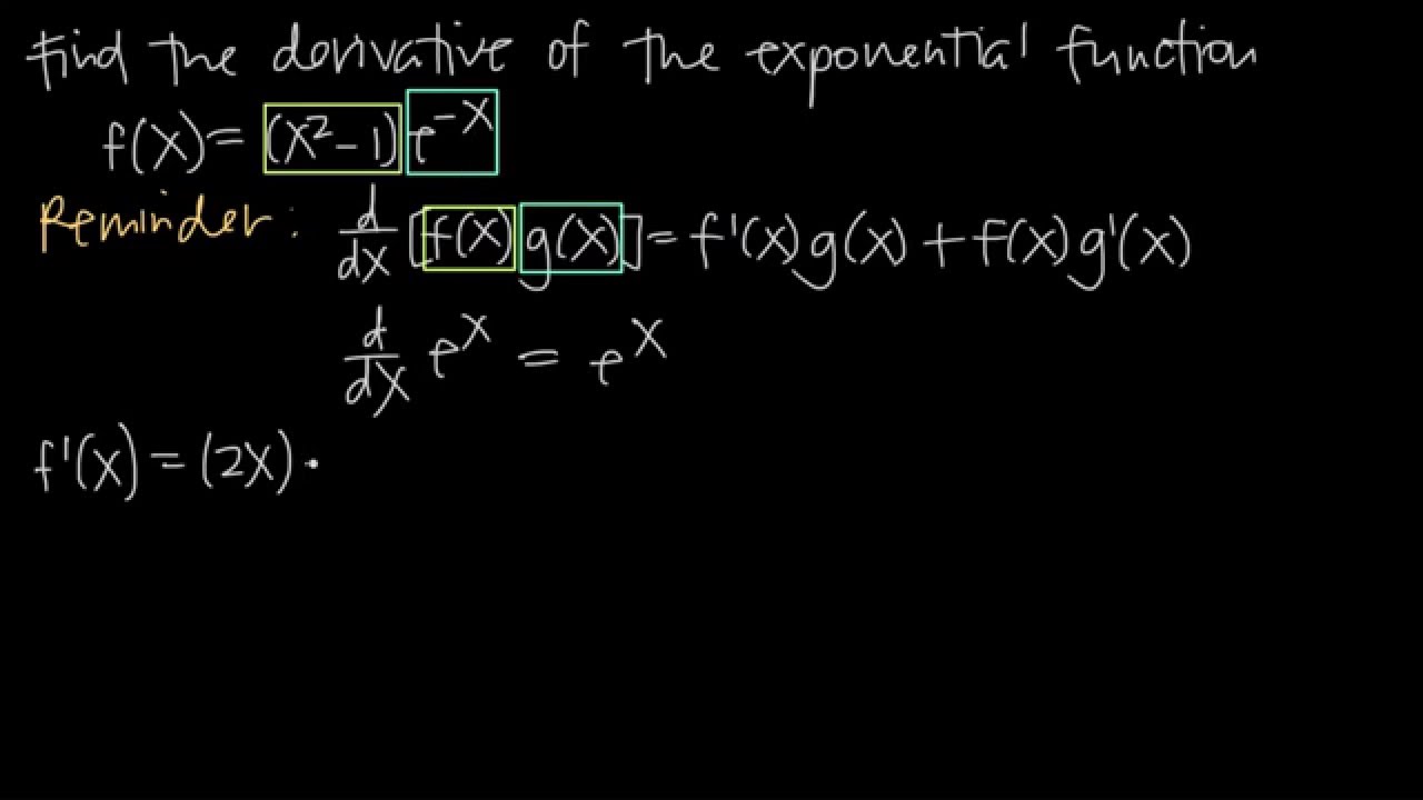 Finding The Derivative Of A Function With E X Kristakingmath Youtube