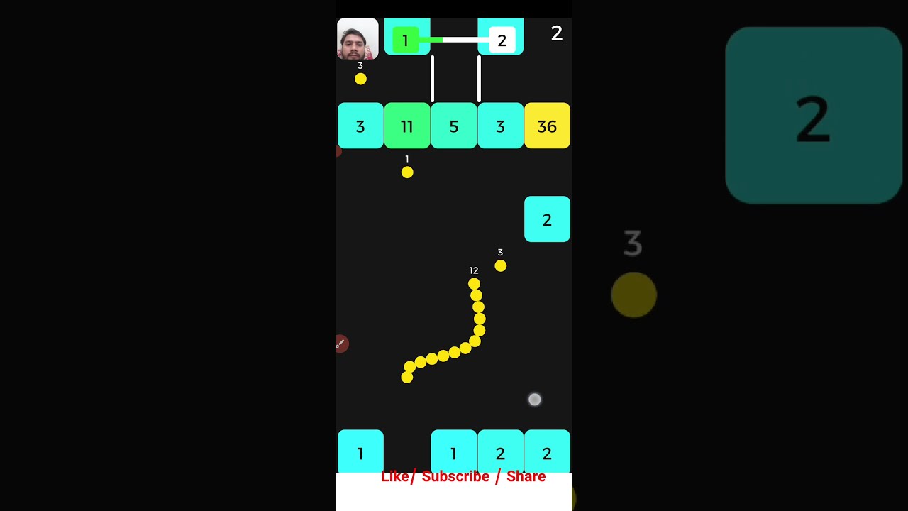 Snake vs Blocks level 1 walkthrough solution gameplay Andriod,ios | Game the Chain
