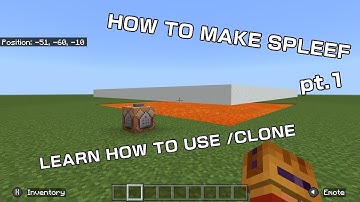 Make a Mini Game - Spleef pt 1 - Clone Command! #minecraft #spleef #commandstutorial #commands