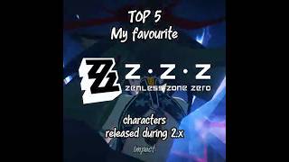 My Top 5 Favourite Zenless Zone Zero Characters Released During 2.x