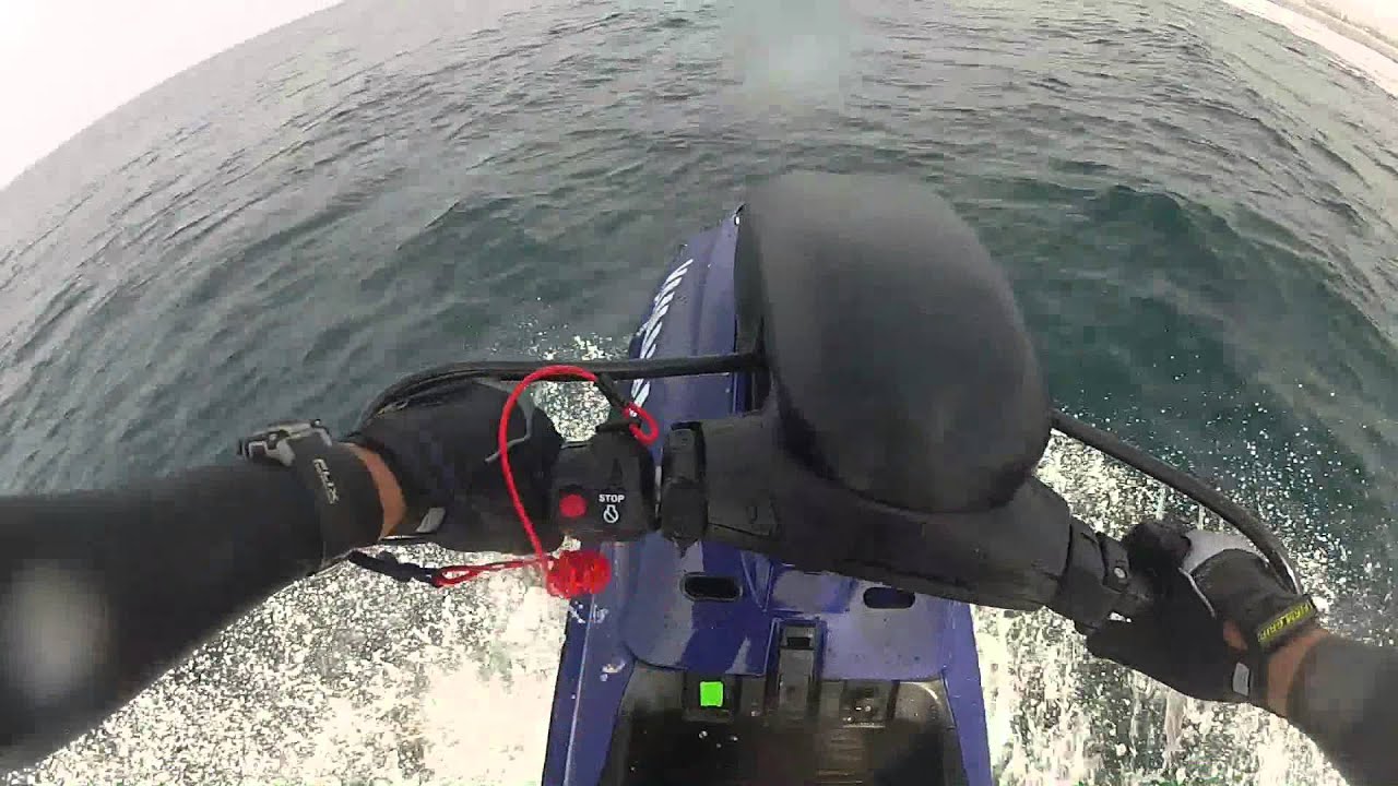 following the boat with my stand up jetski - youtube