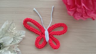 Aplique de Mariposa a crochet