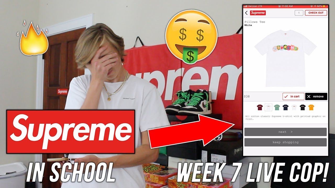 SUPREME LIVE COP (FW19 WEEK 7)! (Buying Supreme At School, EASY W)