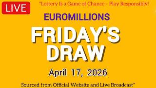 The National Lottery Euromillions Draw Live results from Friday 17 Apr 2026 | Euro Millions