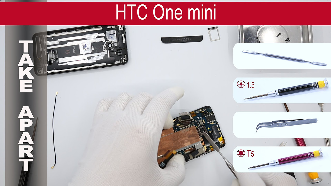  Update  How to disassemble 📱 HTC One mini, HTC M4 / 601e / 601s (PO58200), Take Apart, Tutorial