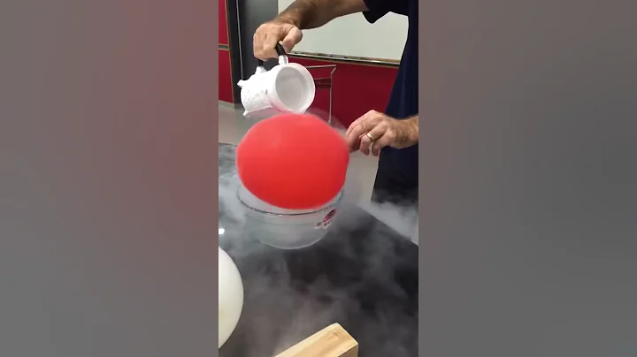 Density of a helium filled balloon changes when cooled with liquid nitrogen