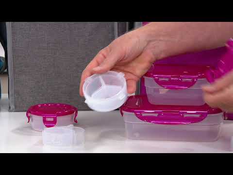 LocknLock Lunch Bag w/ (2) Rectangle & (2) Round Containers on QVC