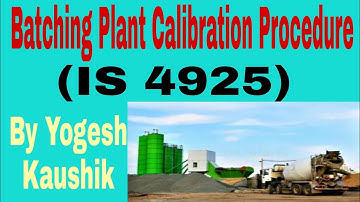 BATCHING PLANT (RMC) CALIBRATION PROCEDURE I KYB CONMET BATCHING PLANT STRETTER CP 30 I RMC PLANT