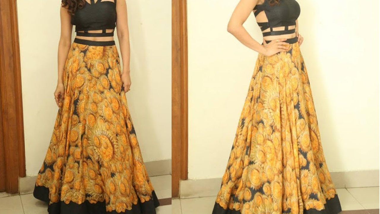 Anarkali long skirt DIY | Anarkali skirt drafting, cutting and ...