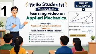 Applied Mechanics Made Easy | Solved Numerical Problems Based on Parallelogram of Forces Theorem