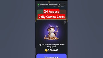 #24Aug Today Daily Combo Card | Hamster Kombat Daily Cipher Code | Hamster Kombat Combo 24 August