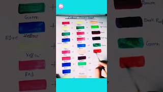 color mixing chart/ watercolor mixing chart / challenge /art / colors/ Divyanka creation