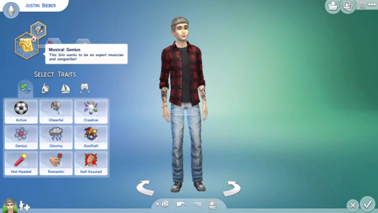 Justin Bieber - The Sims 4 (2015 UPDATED) - YouTube