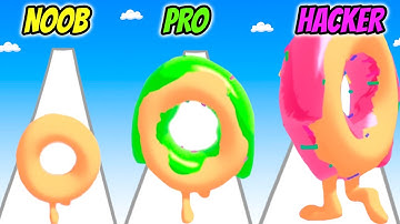 Hot Donut 3D - NOOB vs PRO vs HACKER