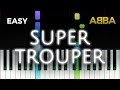 ABBA - Super Trouper - EASY Piano TUTORIAL by Piano Fun Play