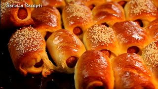 Rolnice kiflice sa viršlama. Super recept za goste, rođendane, deca ih obožavaju (mogu se zamrznuti)