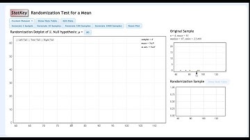 Randomization Test for a Single Mean in StatKey