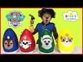 Paw patrol play doh surprise eggs toys for kids chase marshall rubble kids costume