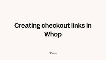 Creating checkout links in Whop