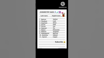 Latin Name of the elements🧪⚗️#education#trending#viralvideo#gk#chemistry#ytshorts