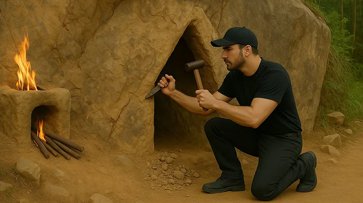 I Built a Jungle Shelter Hidden Inside a Giant Rock | Solo Survival Build