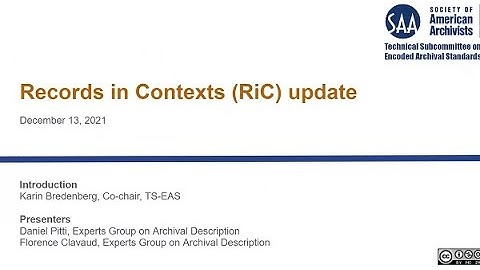 "Records in Contexts Update" (2021-12-13)