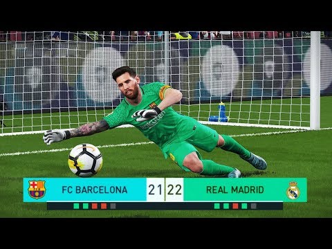 PES 2018 | goalkeeper L.MESSI vs goalkeeper CO | Penalty Shootout | Barcelona vs Real Madrid