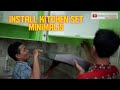 memasang kitchen set minimalis