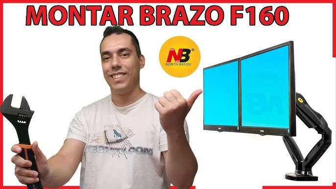  BONTEC Soporte de escritorio para monitor doble, soporte para  monitor para 2 monitores LCD LED de 13 a 27 pulgadas, ergonómico,  movimiento completo, brazos dobles resistentes con capacidad de hasta 22 :  Electrónica