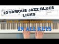 Jazz Piano Practice Session - 10 Famous Jazz Blues Licks