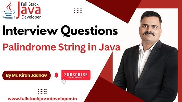 Palindrome String in Java | Learn with Mr. Kiran Jadhav