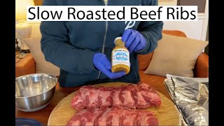 Slow Roasted Beef Ribs - Fall off the bone - Only 4 Ingredients