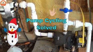 jet pump cycling problem solved. no leaks. you wouldn't believe it.