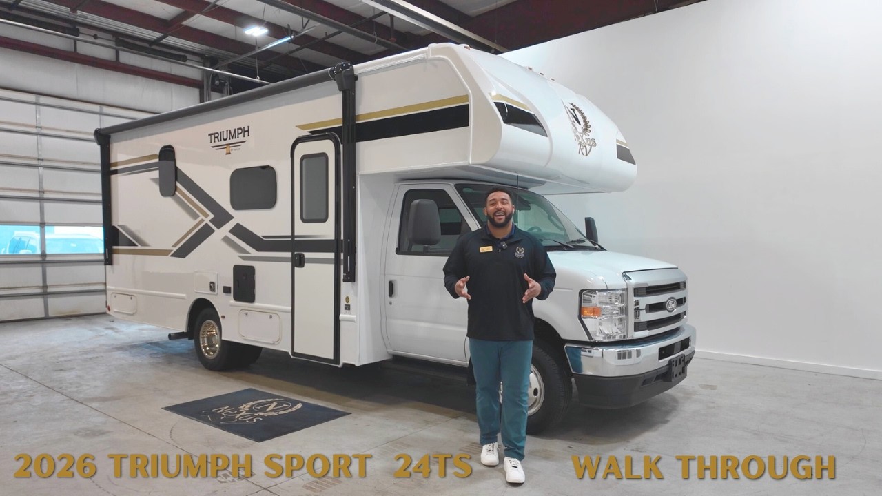 Full wall slide Class C RV under 26'. Nexus RV 24TS Triumph Sport