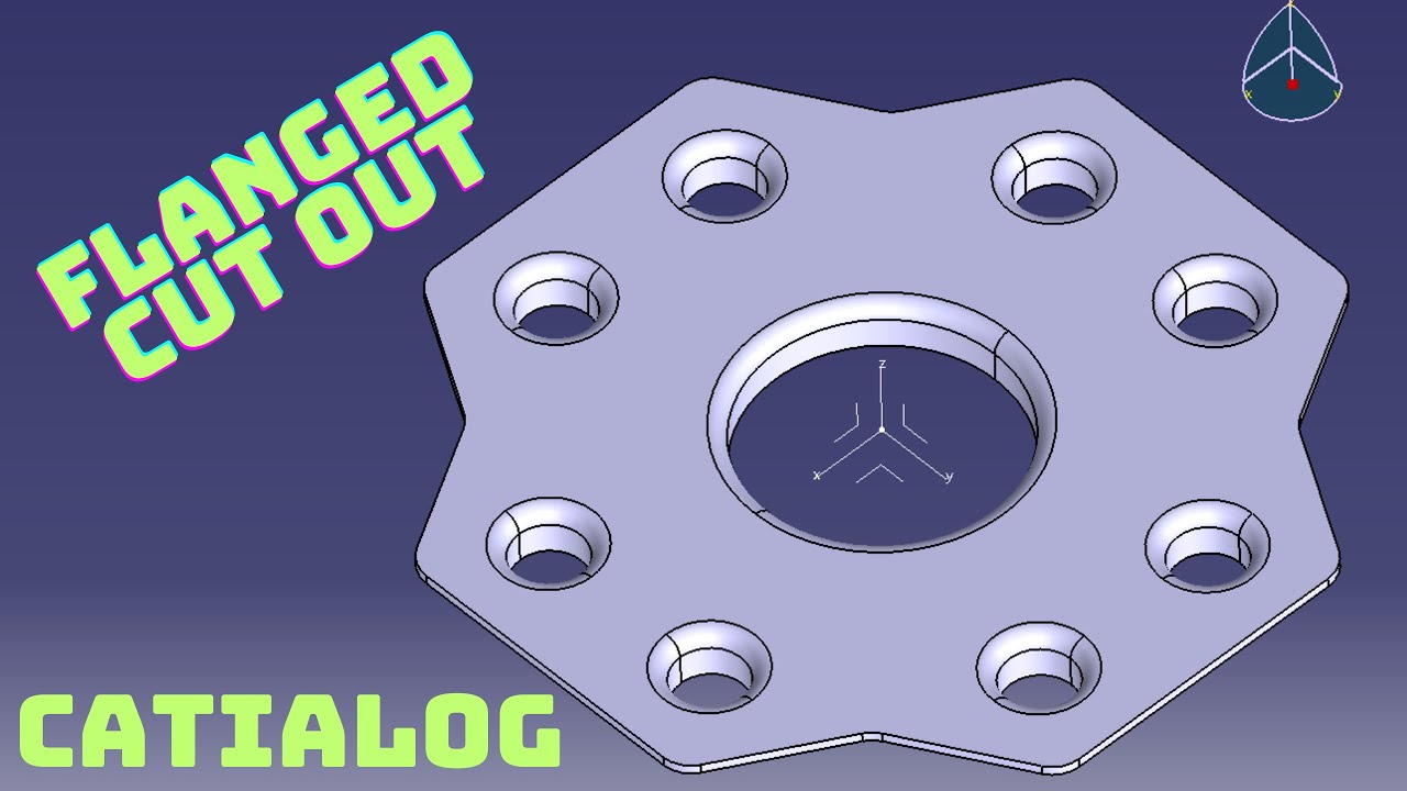 Rectangular Flanged Cut Out Flanged Cut Out -Sheet Metal Design - CATIA V5 - CATIALOG - YouTube